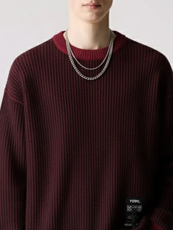 Highlander Men Black Round Neck Pullover Sweater