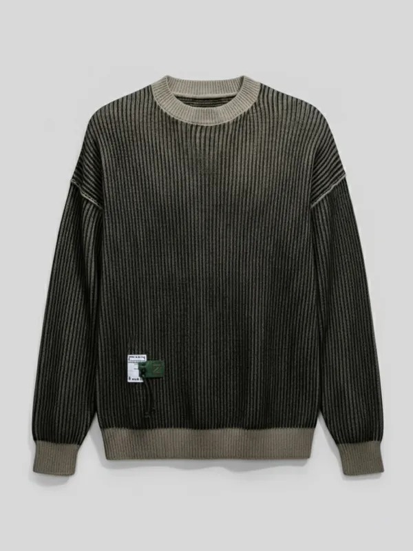 Highlander Men Black Round Neck Pullover Sweater