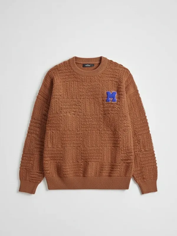 Highlander Men Brown Round Neck Pullover Sweater