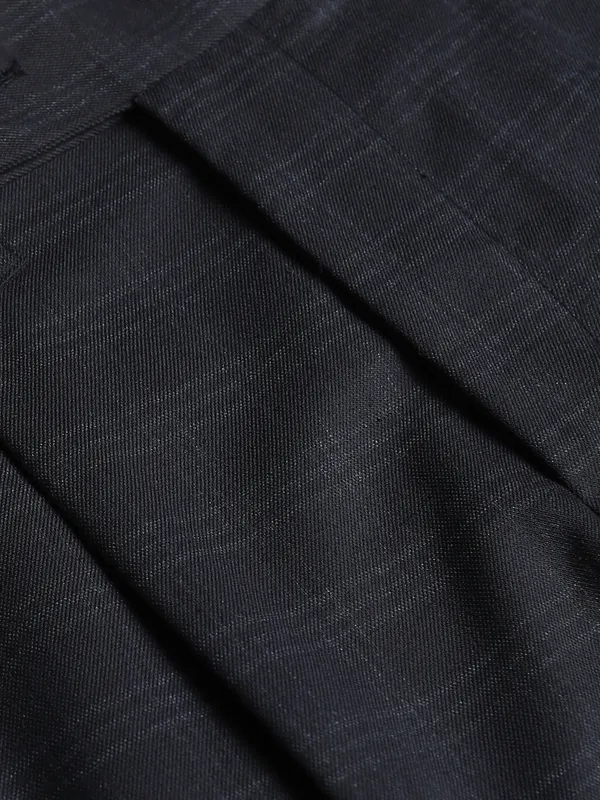 Highlander Men Black Slim Fit Solid Formal Trouser