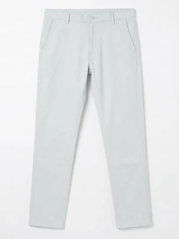 Highlander Men Blue Slim Fit Solid Chinos