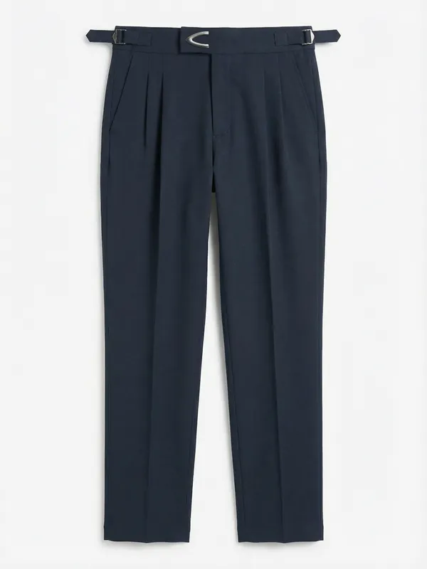 Highlander Men Navy Blue Regular Fit Solid Chinos