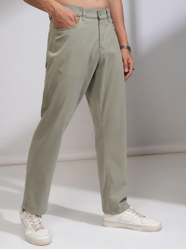 Men Relaxed Fit Casual Trouser