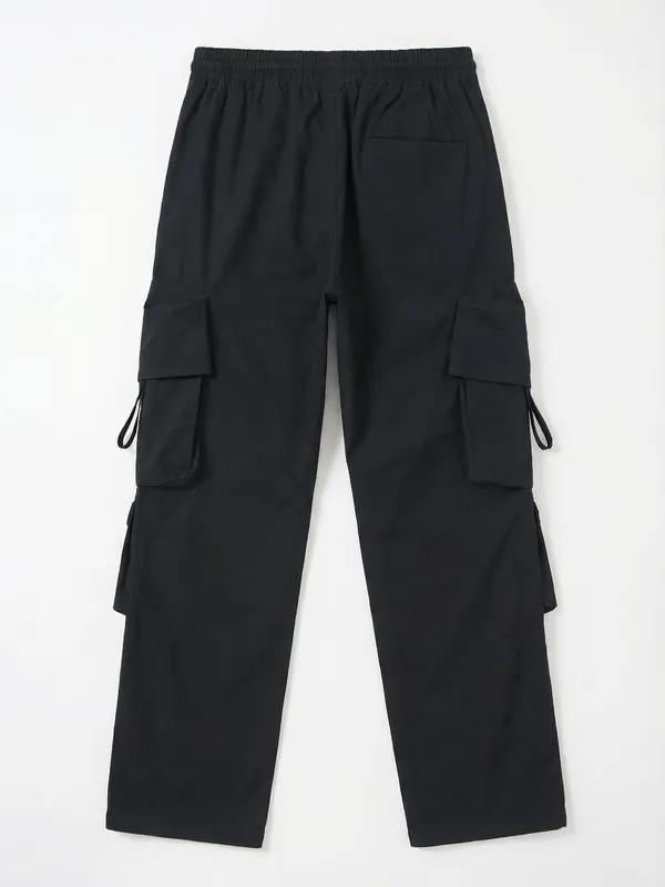 Highlander Men Blue Straight Fit Solid Cargo