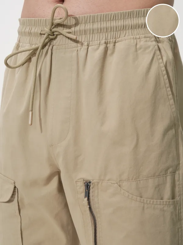 Highlander Men Brown Solid Straight Fit Joggers
