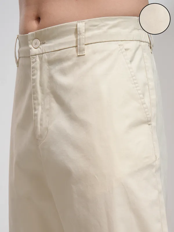 Men Straight Fit Casual Trouser