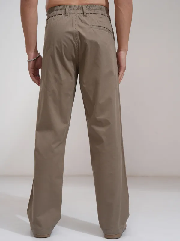 Men Straight Fit Casual Trouser