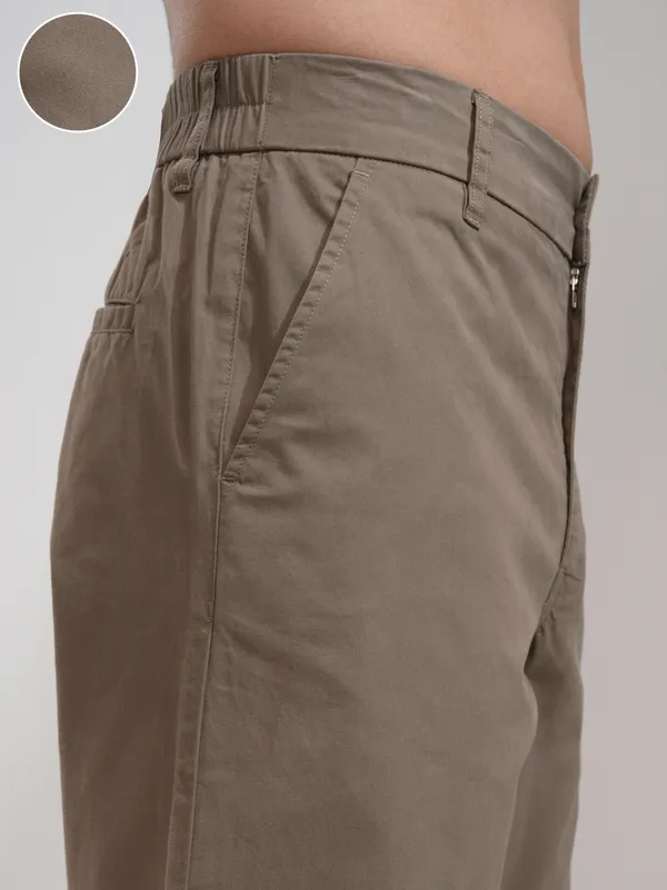 Men Straight Fit Casual Trouser