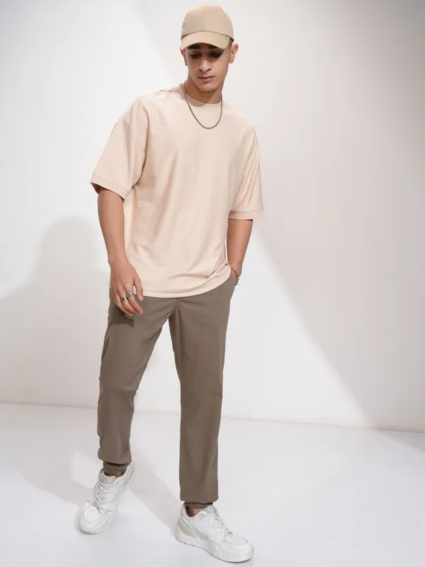 Highlander Men Brown Slim Fit Solid Joggers