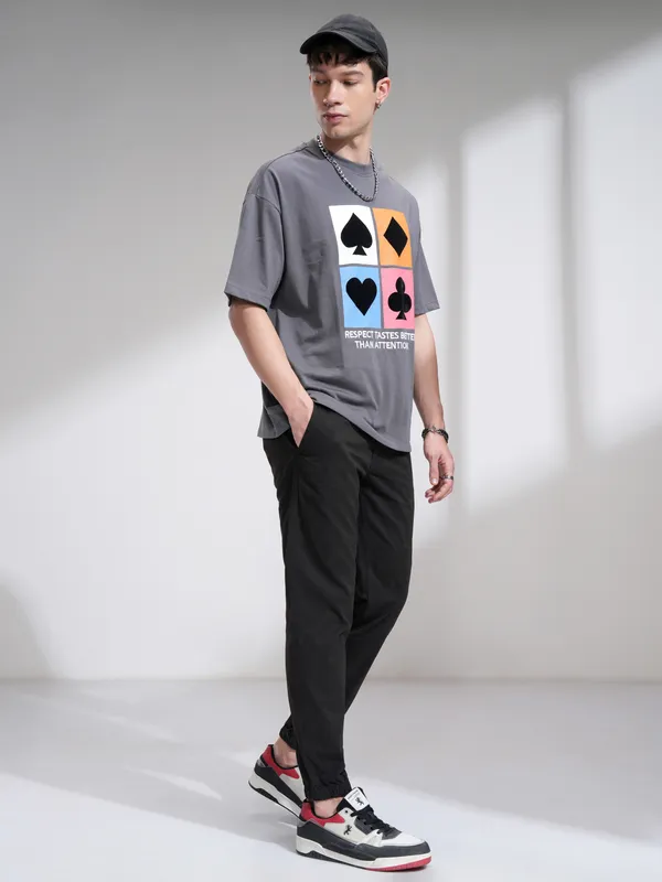 Highlander Men Black Slim Fit Solid Joggers