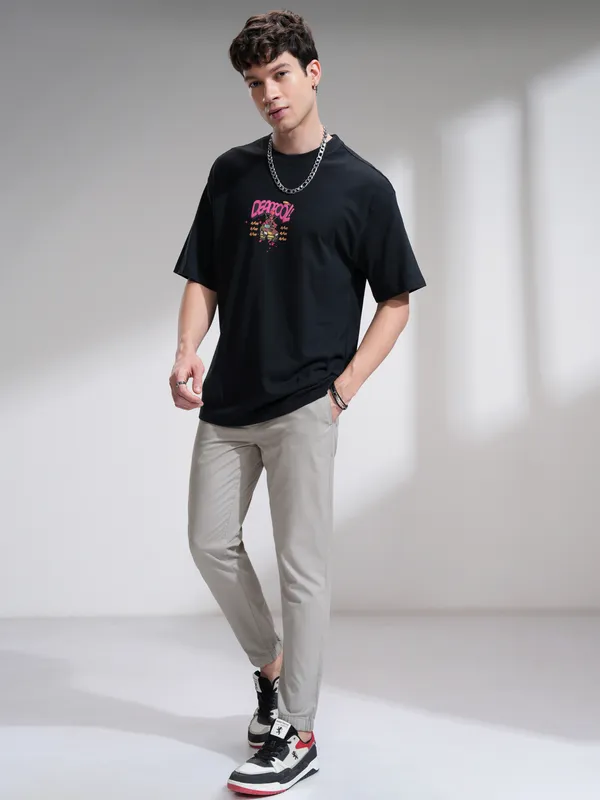 Highlander Men Grey Slim Fit Solid Joggers