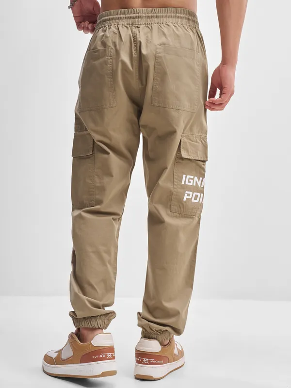 Highlander Men Brown Relaxed Fit Printed Cargo