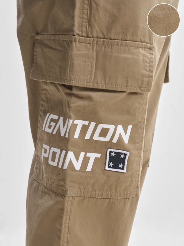 Highlander Men Brown Relaxed Fit Printed Cargo