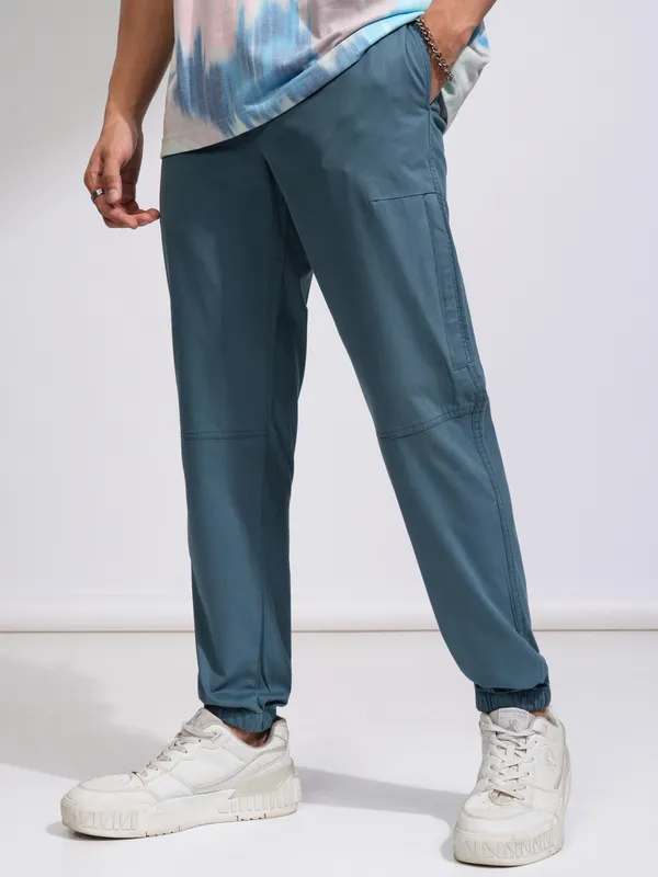 Highlander Men Blue Slim Fit Solid Joggers