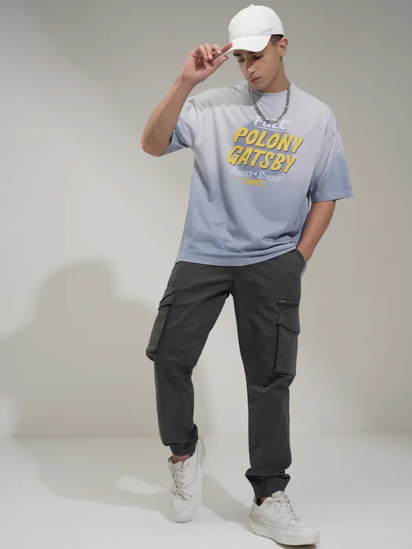 Highlander Men Black Relaxed Fit Solid Cargos