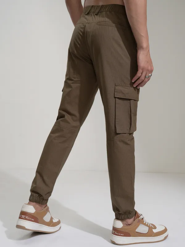 Highlander Men Brown Slim Fit Solid Joggers