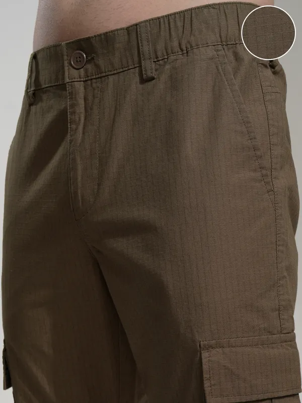 Highlander Men Brown Slim Fit Solid Joggers