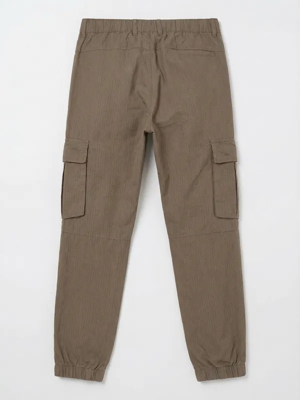 Highlander Men Brown Slim Fit Solid Cargo