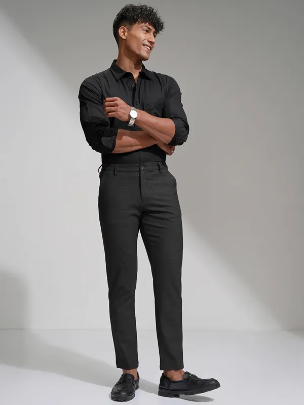 Highlander Men Brown Slim Fit Casual Trousers