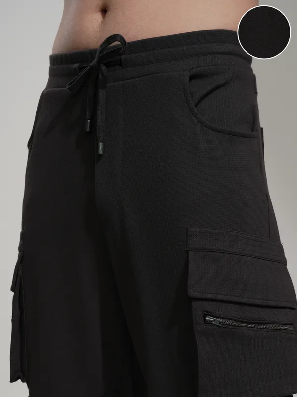 Highlander Men Coffee Brown Slim Fit Solid Cargos