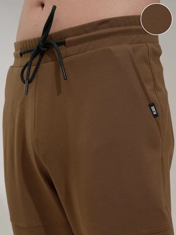 Highlander Men Brown Relaxed Fit Solid Cargos