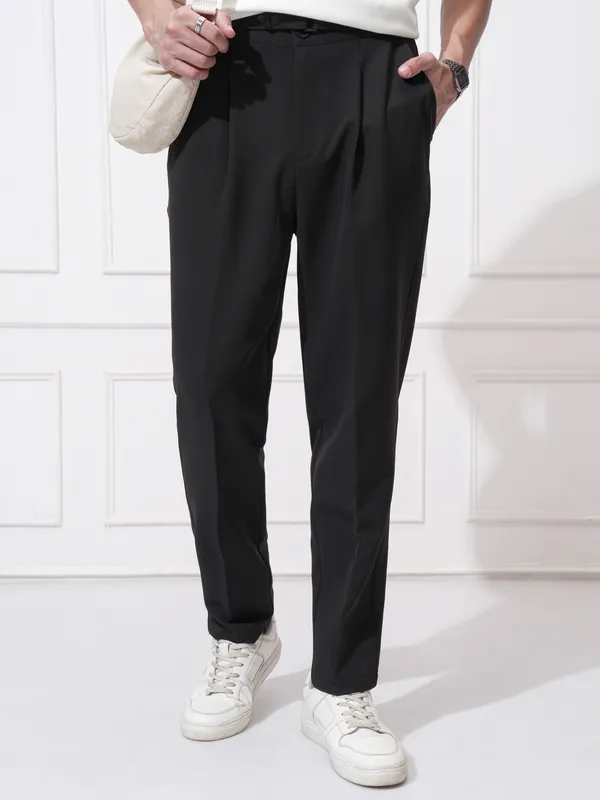 Men Tapered Fit Korean Pant