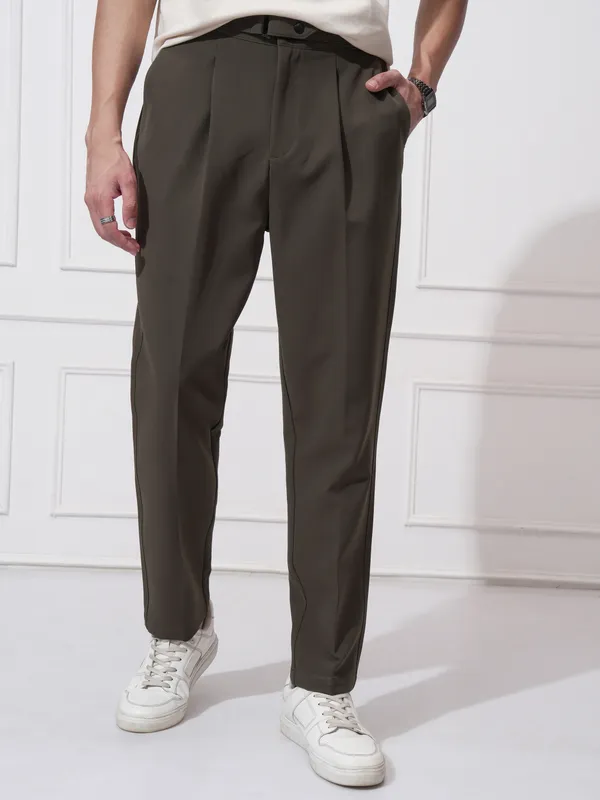 Men Tapered Fit Korean Pant