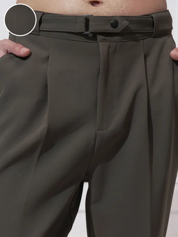 Men Tapered Fit Korean Pant