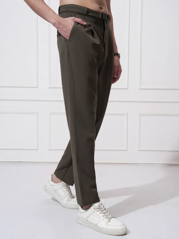 Men Tapered Fit Korean Pant