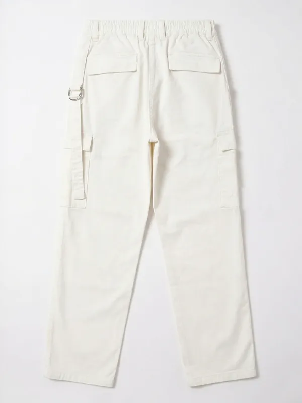 Highlander Men Grey Relaxed Fit Solid Cargo