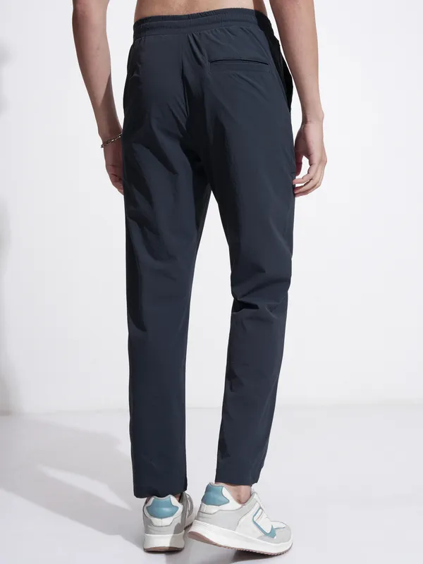 Highlander Men Blue Relaxed Fit Solid Casual Trouser