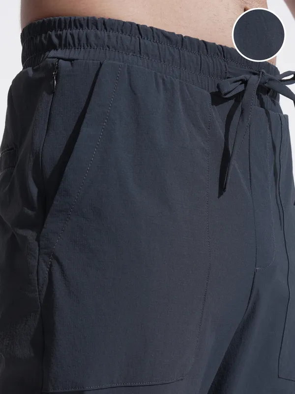 Highlander Men Blue Relaxed Fit Solid Casual Trouser