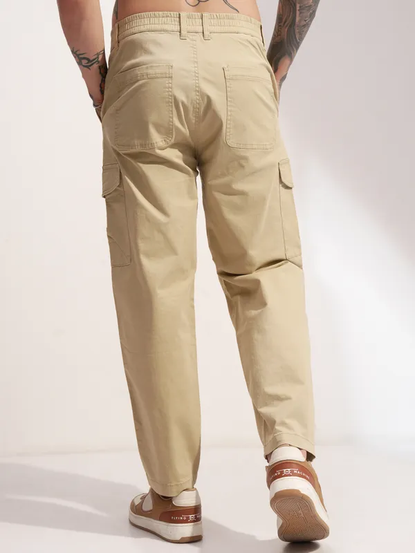 Highlander Men Brown Baggy Solid Cargo