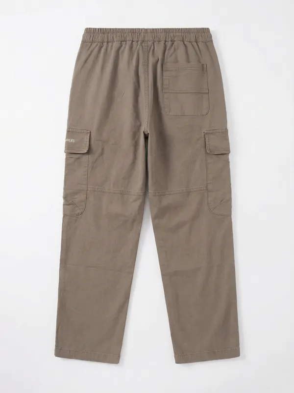 Highlander Men Brown Baggy Solid Cargo