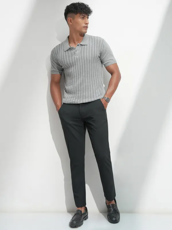 Highlander Men Teal Solid Slim Fit Regular Trousers