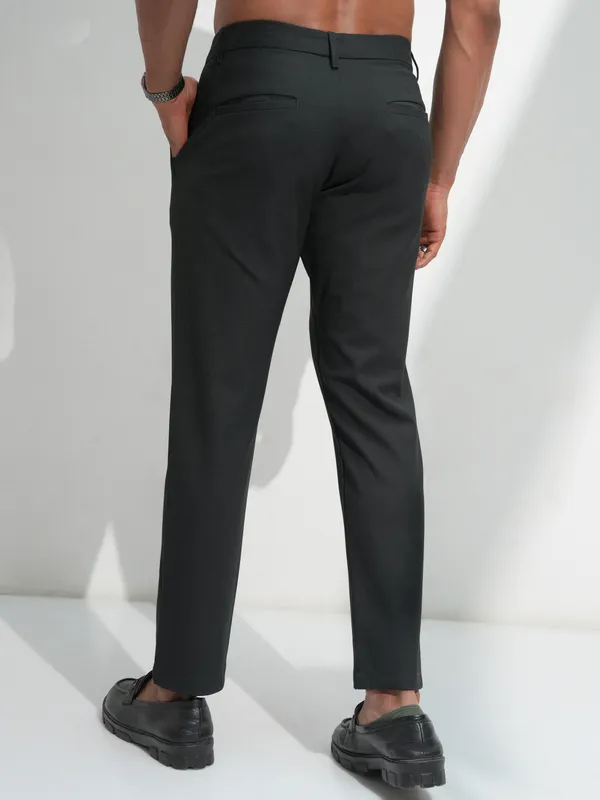 Highlander Men Teal Solid Slim Fit Regular Trousers