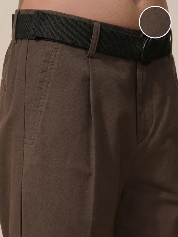 Highlander Men Black Relaxed Fit Solid Casual Trouser