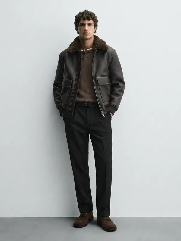 Highlander Men Black Relaxed Fit Solid Casual Trouser