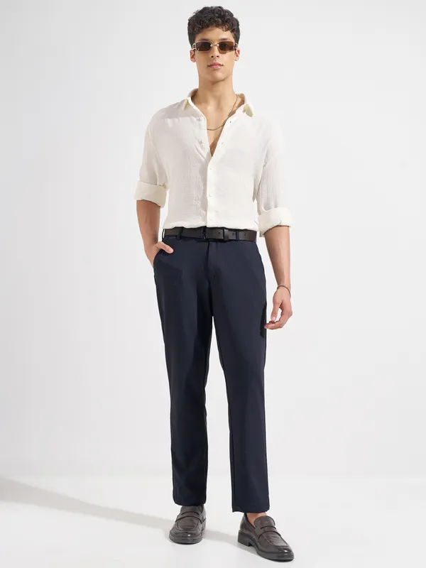 Men Slim Fit Formal Trouser