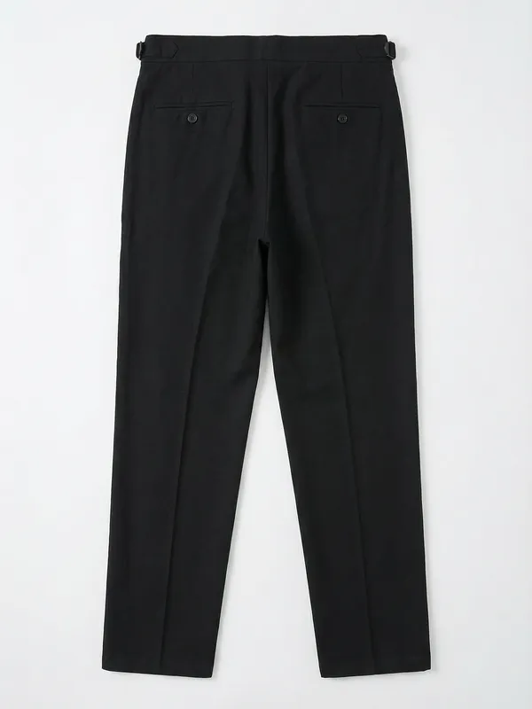 Highlander Men Black Relaxed Fit Solid Casual Trouser