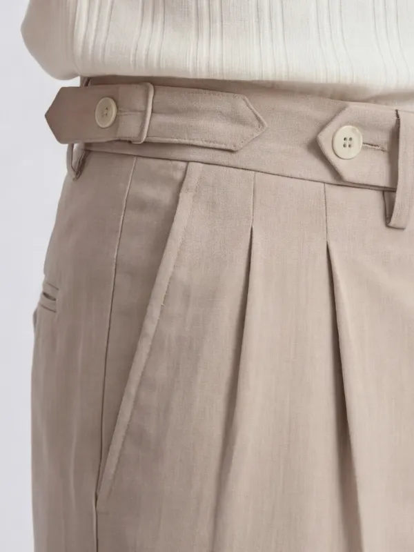 Highlander Men Tan Relaxed Fit Solid Regular Trouser