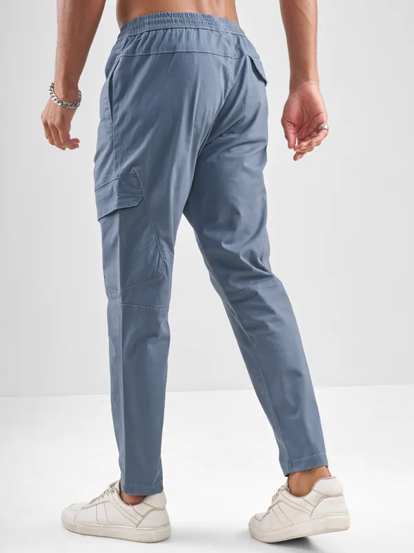 Highlander Men Blue Slim Fit Solid Regular Trouser