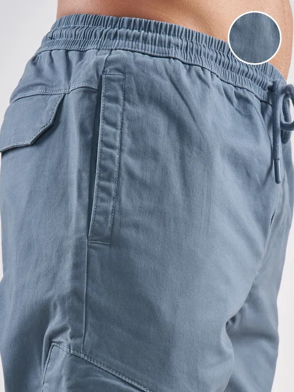 Highlander Men Blue Slim Fit Solid Regular Trouser