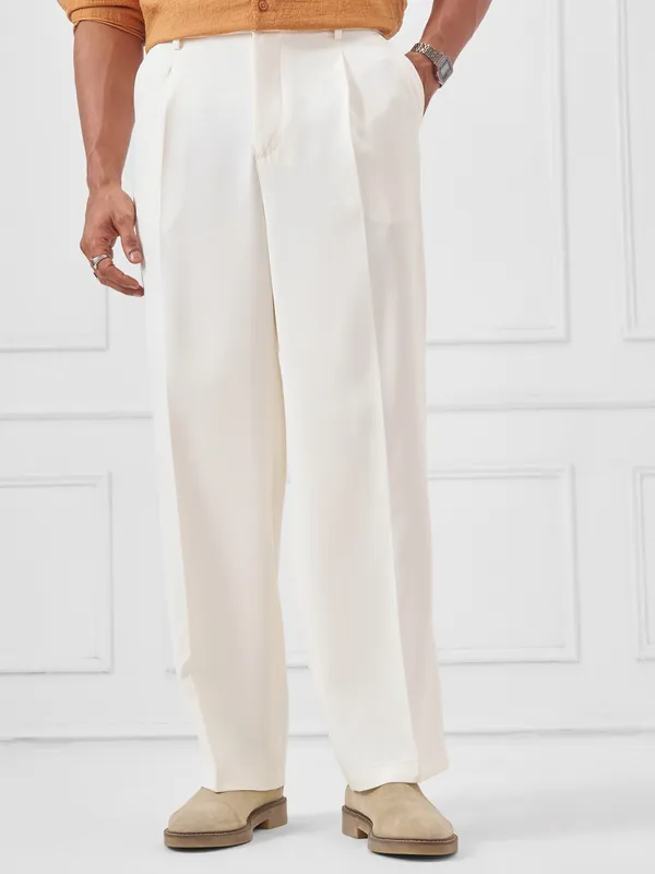 Men Wide Leg Regular Trouser