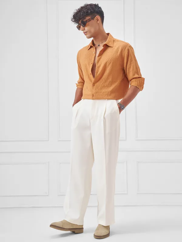 Men Wide Leg Regular Trouser