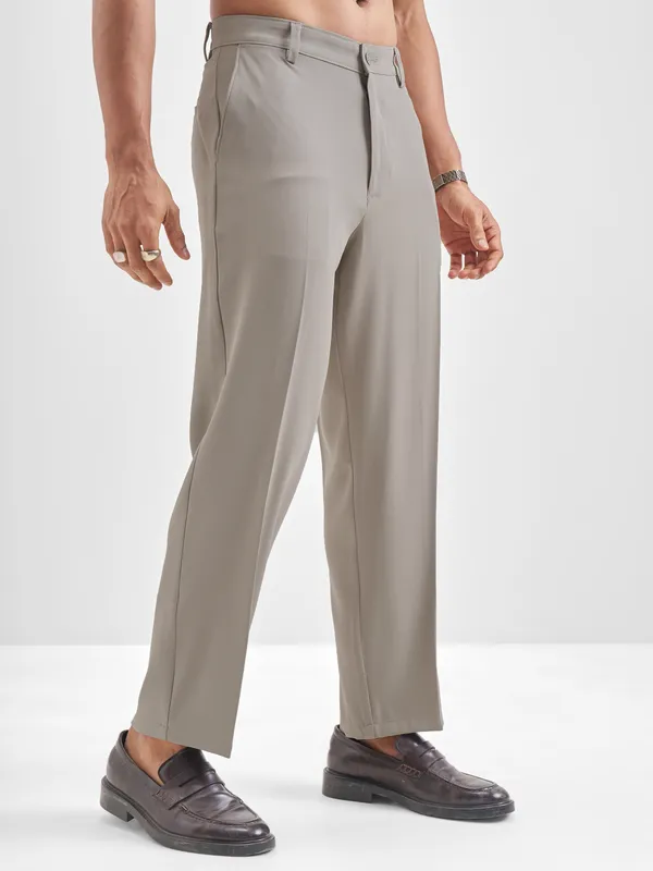 Highlander Men Tan Solid Regular Trouser