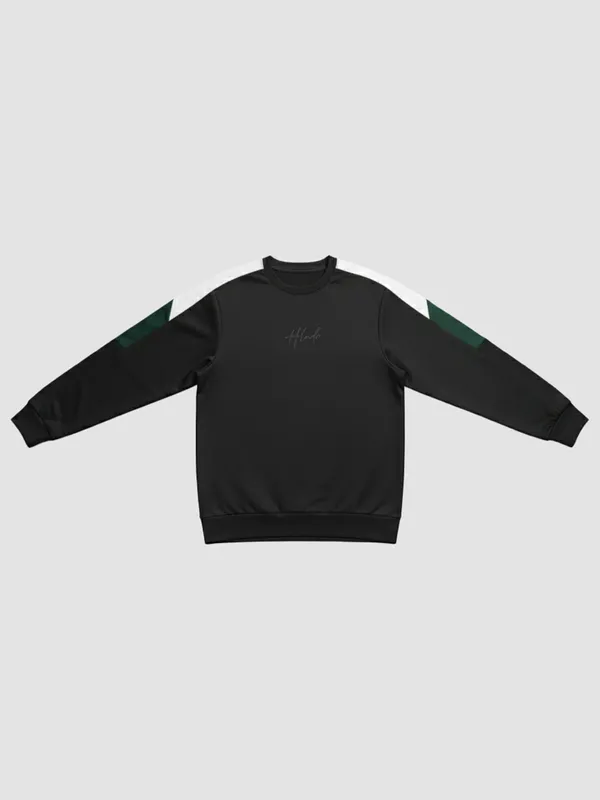 Highlander Men Black Solid Round Neck T-Shirt