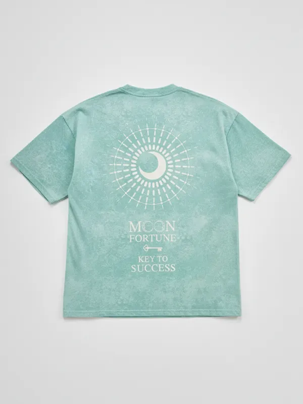 Highlander Men Green Printed Round Neck Oversized Fit T-Shirt