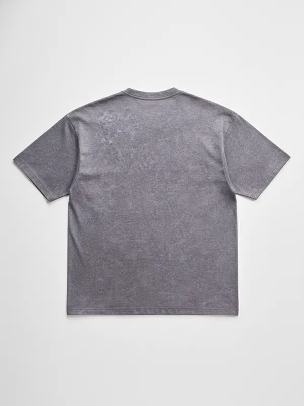 Highlander Men Grey Printed Round Neck T-Shirt