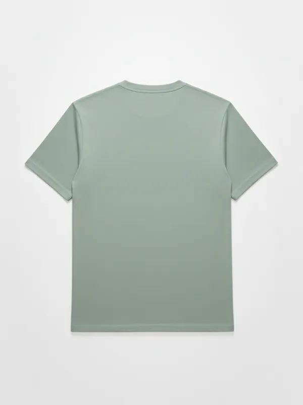 Highlander Men Green Solid Round Neck T-Shirt
